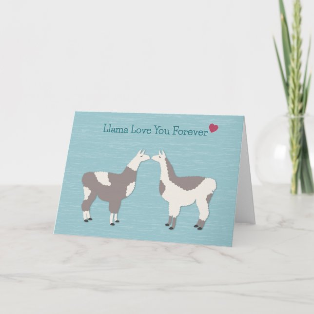 Amour de lama vous pour toujours carte de voeux (Devant)