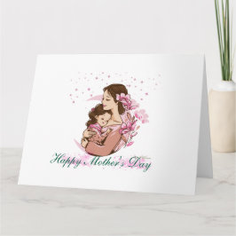 Amour de Mère et Fille – Carte de Fête des Mères