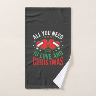 Amour de Noël Typographie Chapeau de Père Noël