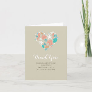 amour de plage coeur romantique mariage merci