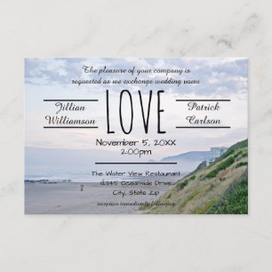 Amour de plage/océan - 3x5 Faire-part de mariage