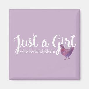 Amour de poulet juste un aimant de poulets de