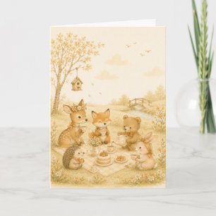 Amour de Prairie Rustique Carte de Vœux