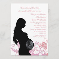 Amour de votre invitation de baby shower de rose