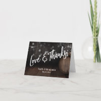 Amour Décontracté & Merci Tonneau en Bois avec Lum