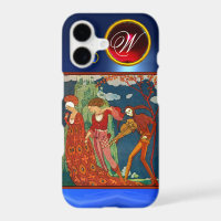 AMOUR, DÉSIR ET MORT GEM ROUGE MONOGRAM PIERRE