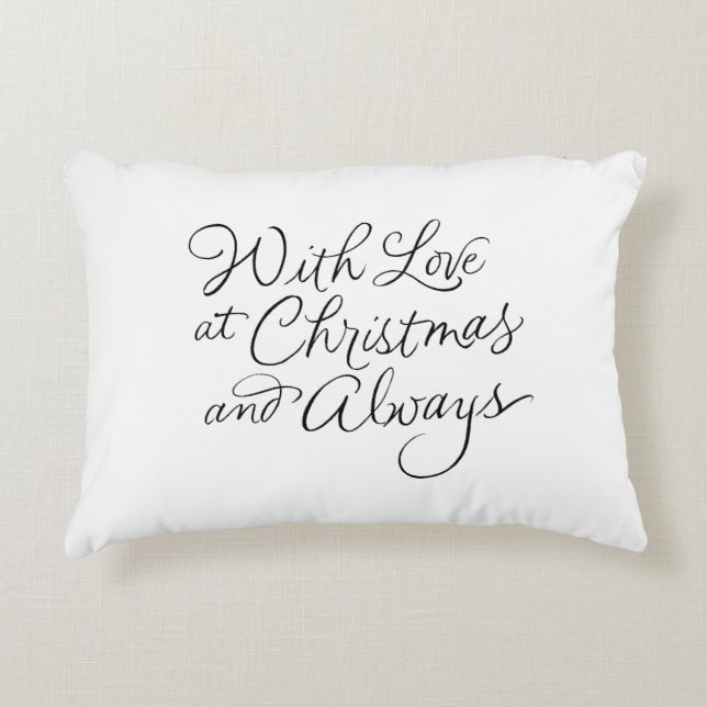 AMOUR DEVANT ET NOËL DERRIÈRE  COUSSIN (Devant)