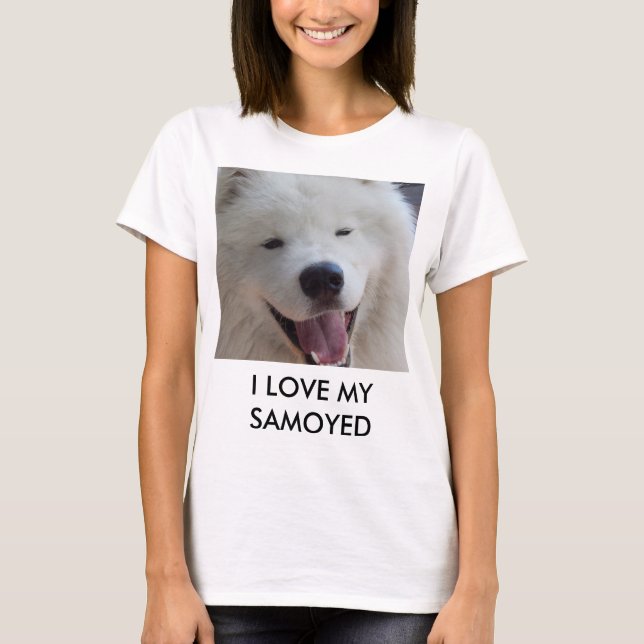 Amour d'I des femmes mon T-shirt de samoyed (Devant)
