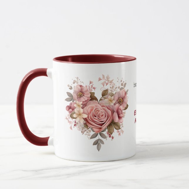 Amour Du Coeur rose Appelé Nana Mug (Gauche)