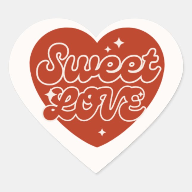 "Amour du coeur - Stickers Coeur élégant (Devant)