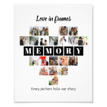 Amour en cadres Cœur 20 Collage photo romantique