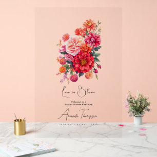 Amour en Fleur Bienvenue à la Baby Shower Transpar