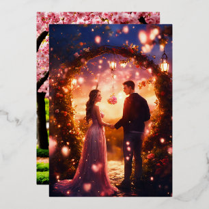 Amour enchanté : Carte de mariage magique en coupl