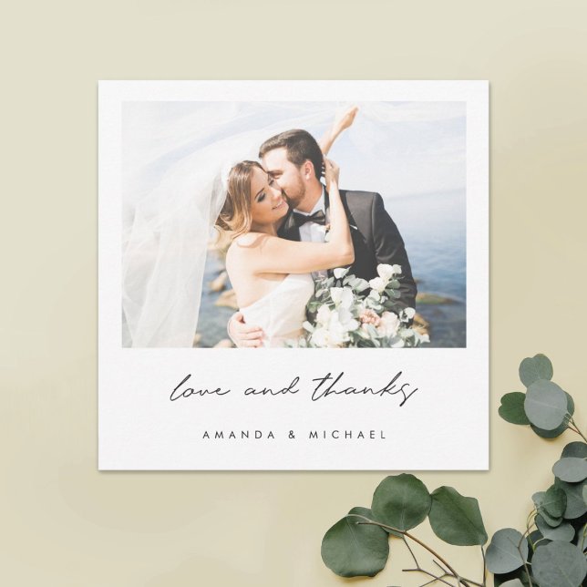 Amour et Merci Black White Frontière Mariage photo (Créateur téléchargé)