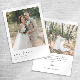Amour et Merci Elegant Script Photo Mariage