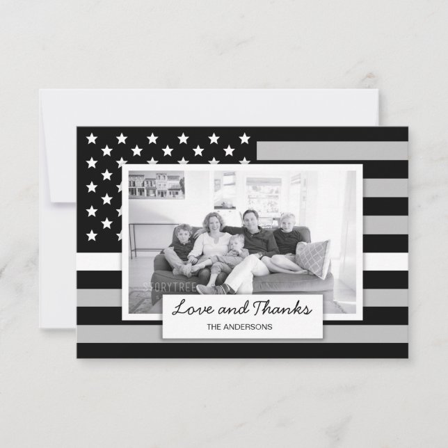 Amour et merci EMS Thin White Line Family Photo (Devant)
