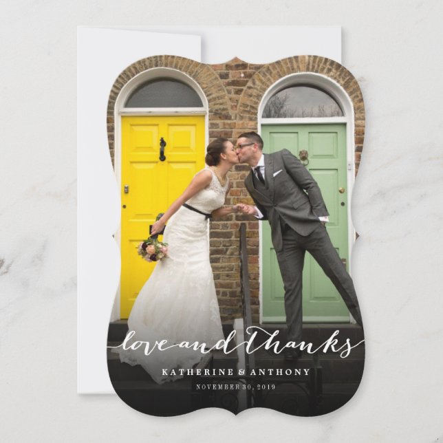 Amour Et Merci Mariage De Photos Élégantes Et Chic (Devant)