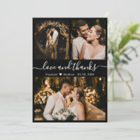 Amour et Merci Merci Mariage noir et blanc