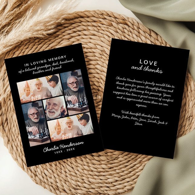 Amour et Merci modernes 5-Photo Funérailles/Bereav (Créateur téléchargé)