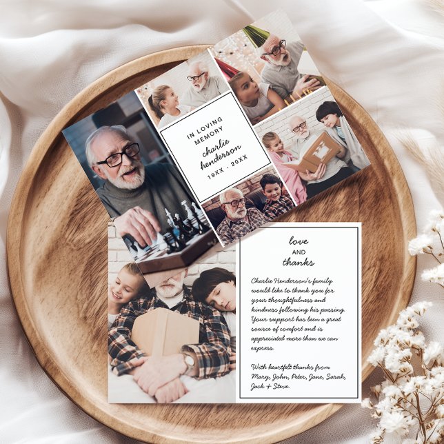 Amour et Merci modernes 6-Photo Funérailles/Bereav (Créateur téléchargé)