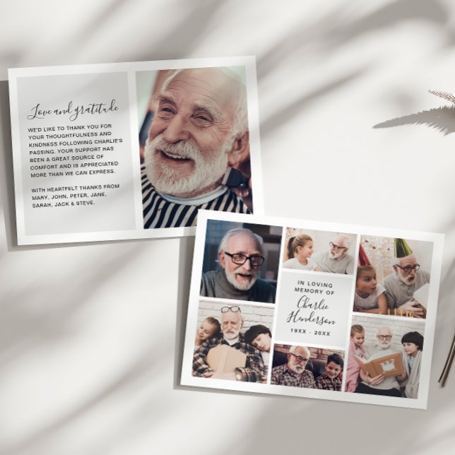 Amour et Merci modernes 7-Photo Funérailles/Bereav (Créateur téléchargé)