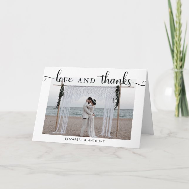 Amour et Merci Photo Mariage Simple Elegant Chic (Devant)