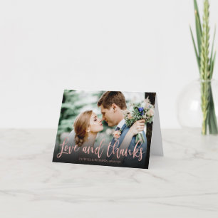 Amour Et Merci Rose Gold Photo Mariage Merci