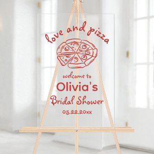 Amour et Pizza Fête de Mariage Fantaisiste