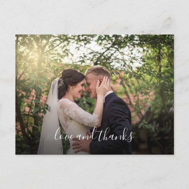 Amour et remerciements carte de remerciement photo (Devant)