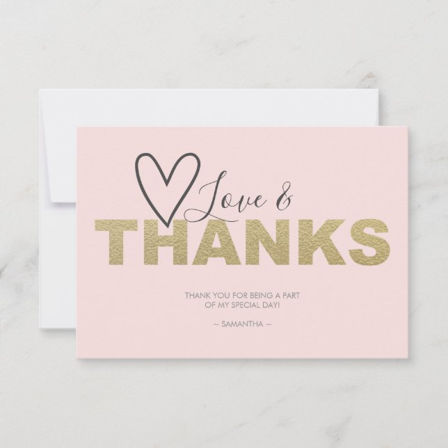 Amour et Remerciements Cœur Merci (Devant)