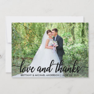 Amour et remerciements mariages   Merci photo noir