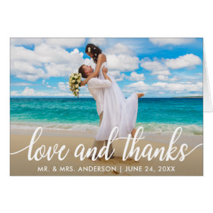 Amour et remerciements mariages   Pliage photo Mer
