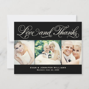 Amour et Remerciements Photo de mariage noir Merci