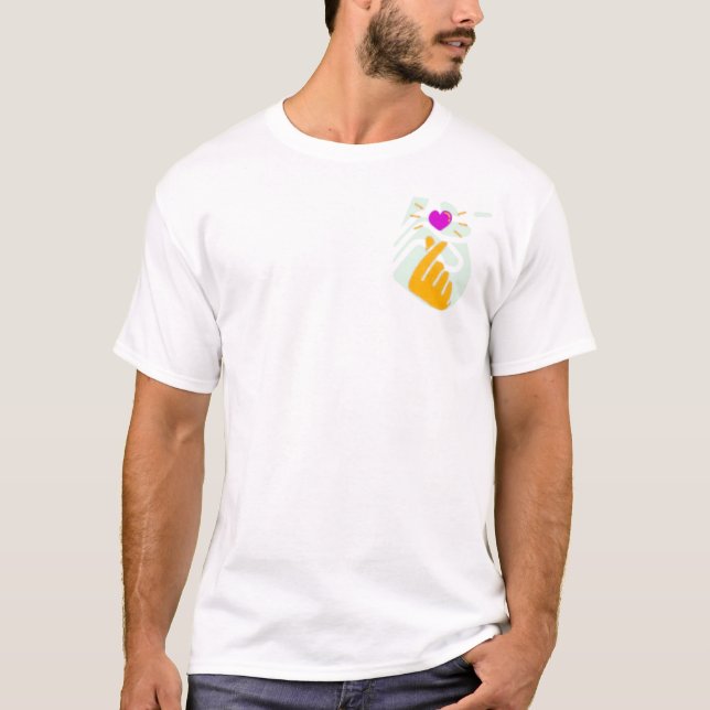 Amour et support Gesture main T-shirt design (Devant)