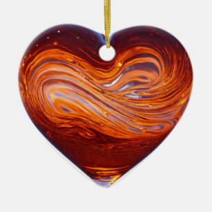 ""Amour éternel : Ornement de coeur en céramique a