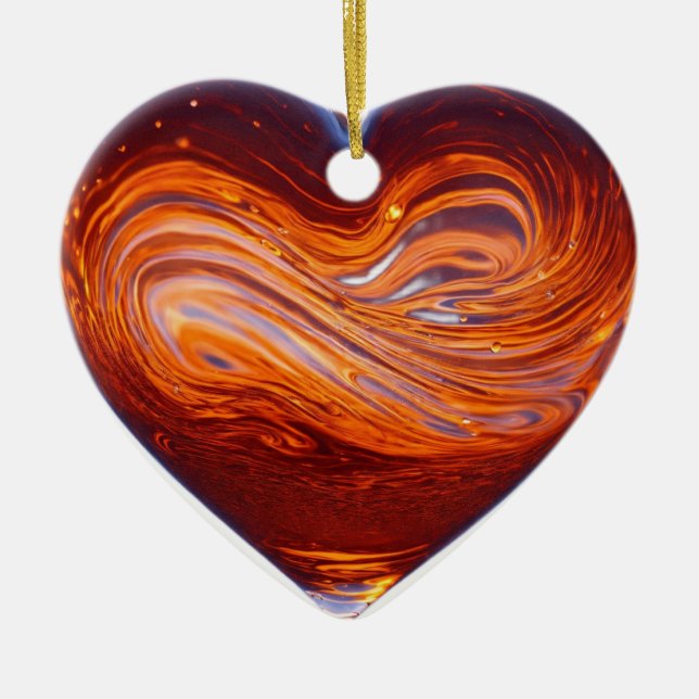 ""Amour éternel : Ornement de coeur en céramique a (Devant)