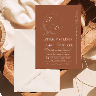 Amour éternel   Terre cuite   Invitation de mariag