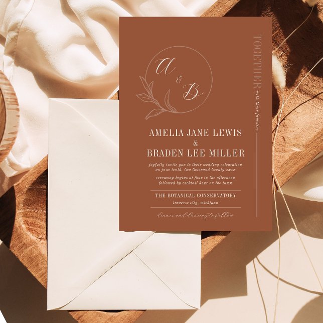 Amour éternel | Terre cuite | Invitation de mariag (Créateur téléchargé)