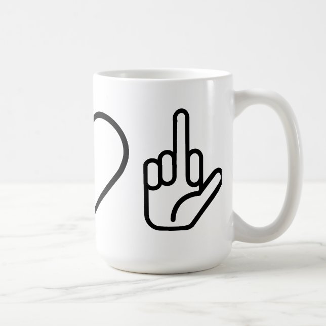 Amour F de paix outre des tasses (Droite)