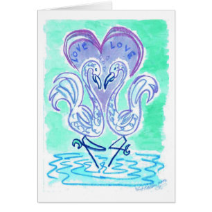 Amour Flamant rose (version bleue)