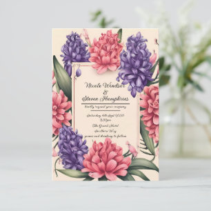 Amour florissant : Élégant Faire-part de mariage F