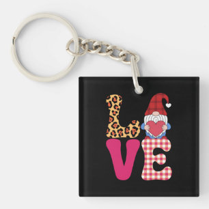 Amour Gnome Valentines Jour Buffalo Rouge Plaid Le