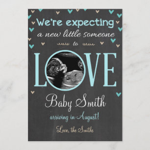 Amour Grossesse Faire-part Ultrasound Blue Boy