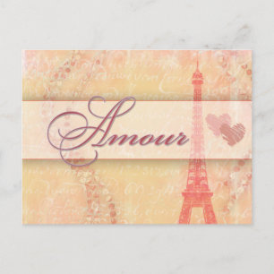 Amour in Paris Postkarte