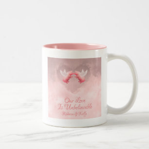 Amour incroyable Mug à café à deux tons