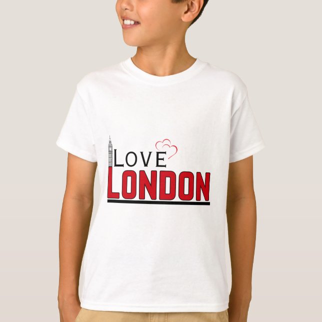amour londres nouveaux enfants modèles de t-shirt  (Devant)