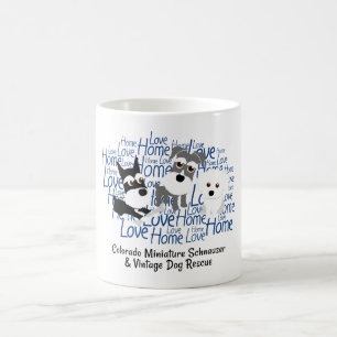 Amour, maison - tasse de blanc de Schnauzer