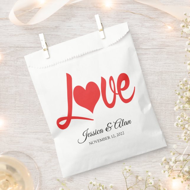 Amour Mariage Favor Sacs (Coupé)