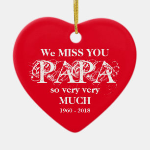 Amour Mémoire personnalisée PAPA Ornement de Noël