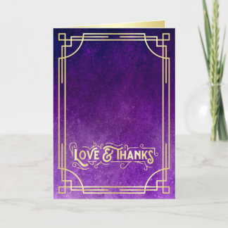 Amour & Merci Art Déco Gold Purple Ajouter Votre P